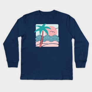 beach vibes Kids Long Sleeve T-Shirt